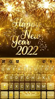 Gold 2022 New Year Theme android App screenshot 0